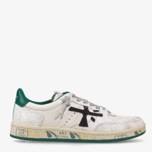 Sneakers Premiata bianco e verde bskt clayd 6778