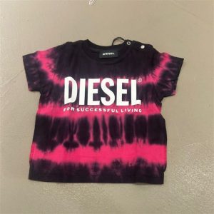 diesel t-shirt nero – fucsia