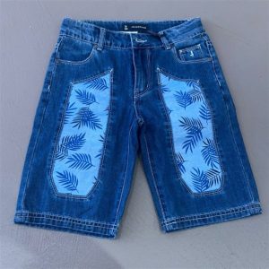 jeckerson bermuda jeans con toppa