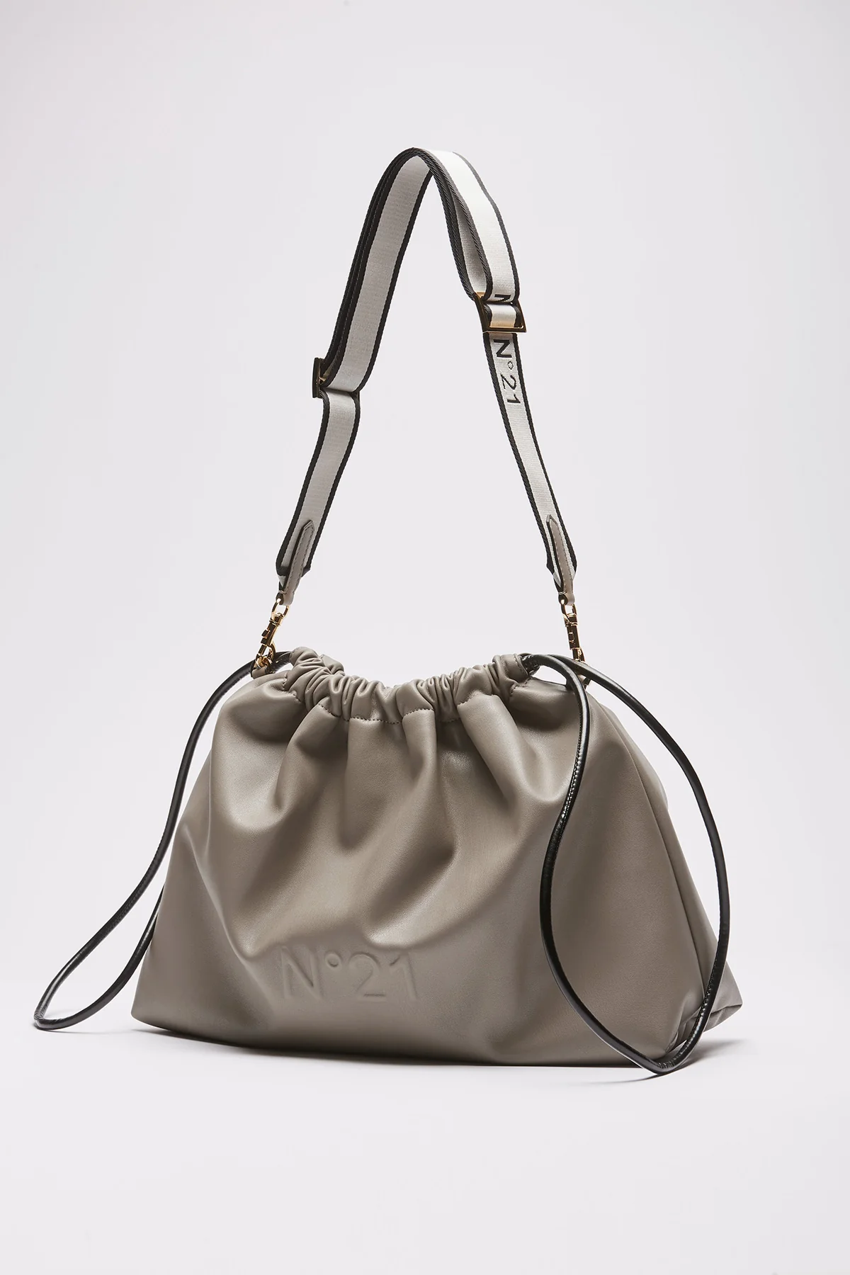 Tracolla N21 Coulisse Big da donna in pelle Grigia 21IBP0902SA00 - immagine 4