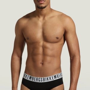 Slip uomo in colore nero marca Bikkembergs in Cotone Elasticizzato – in confezione di 3 pezzi a soli 10€