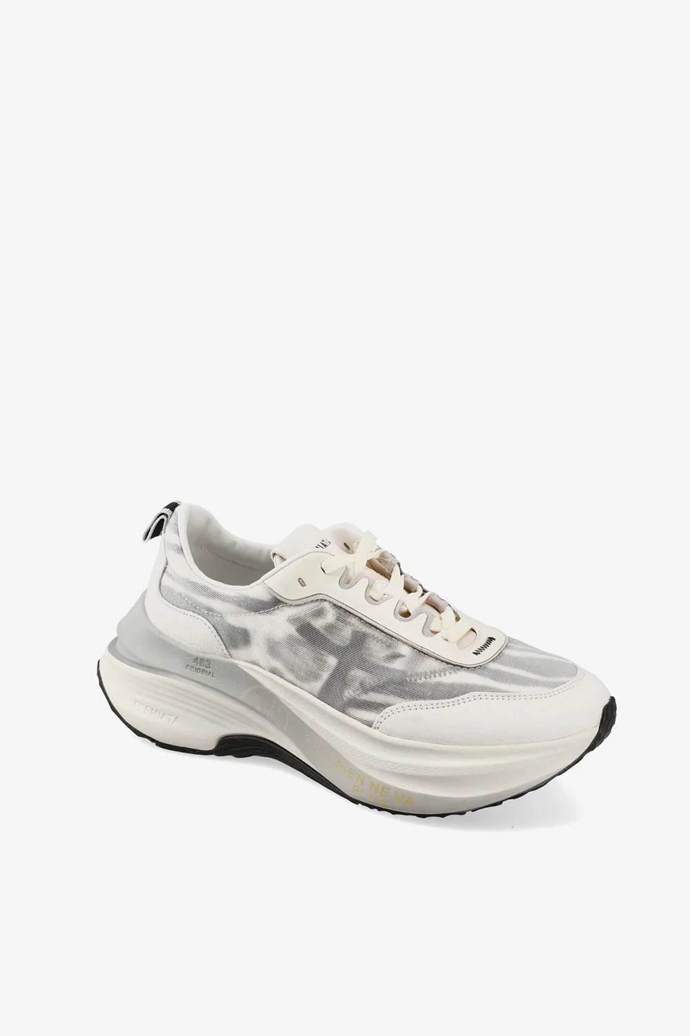 Sneakers Premiata bianco grigio hill 7507 - immagine 3