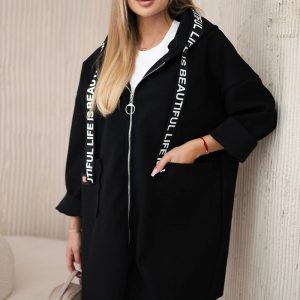 Giacca / cappotto marca 100% Natural modello Urban in colore nero