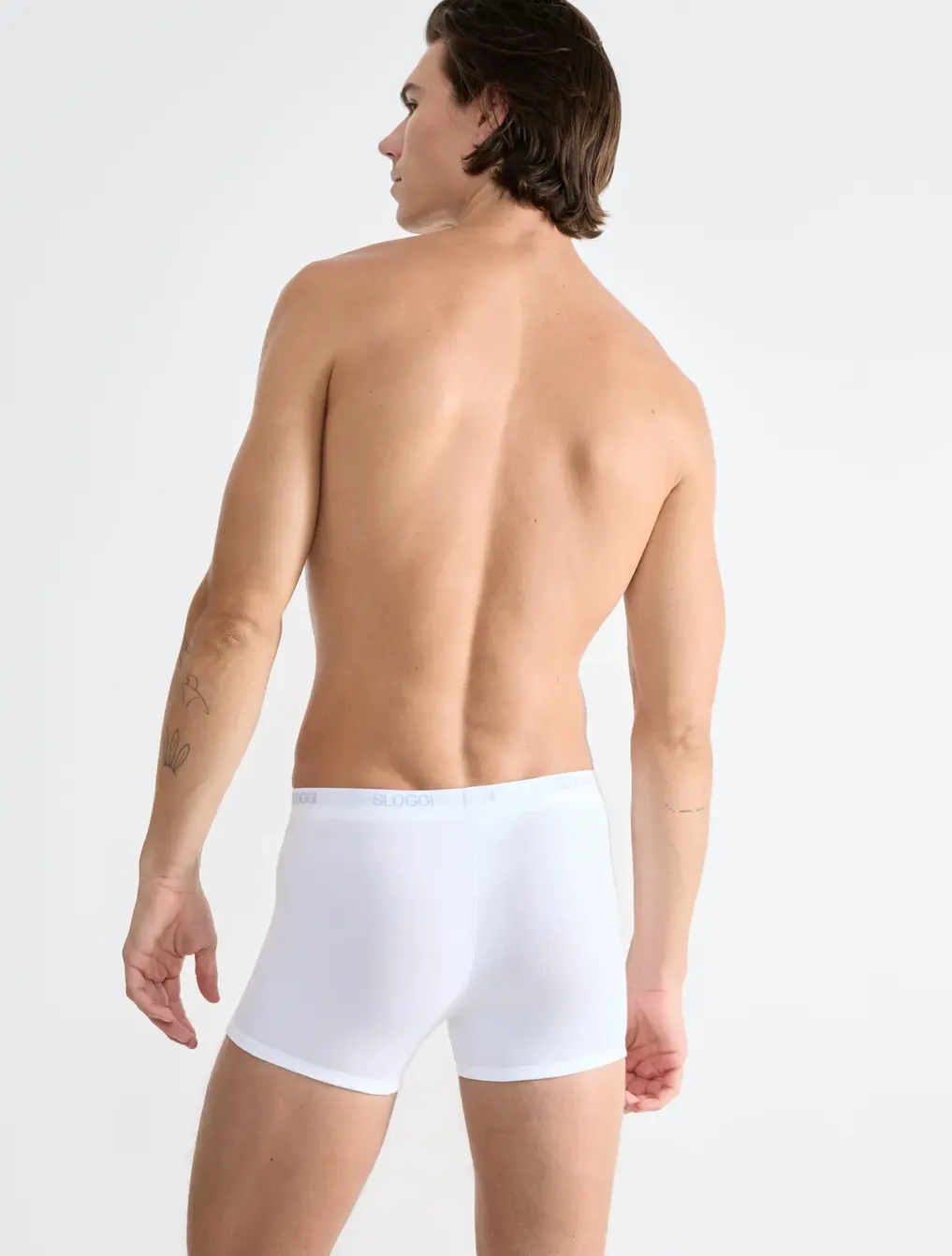 Boxer uomo marca Sloggi modello Short Basic in cotone elasticizzato in confezione da 2 pezzi - immagine 4