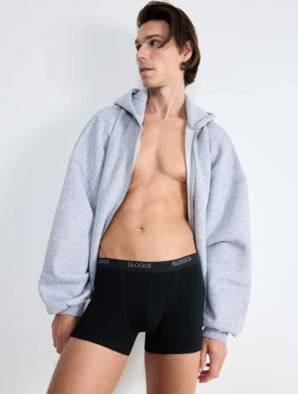 Boxer uomo marca Sloggi modello Short Basic in cotone elasticizzato in confezione da 2 pezzi - immagine 7