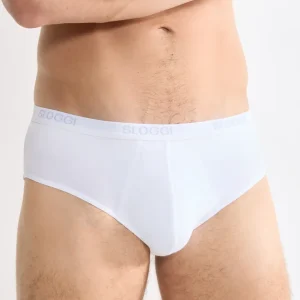 Slip uomo marca Sloggi modello Midi Basic in cotone elasticizzato in confezione da 2 pezzi