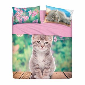 completo lenzuola matrimoniale Bassetti NICE CATS