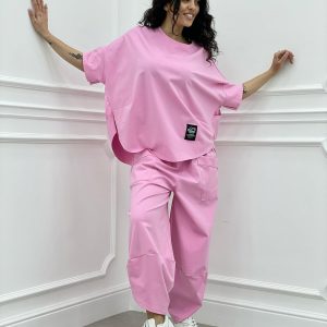 Tuta modello Japan a mezza manica colore rosa Barbie