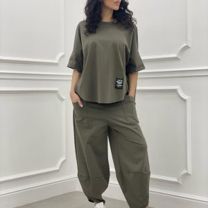 Tuta modello Japan a mezza manica verde militare