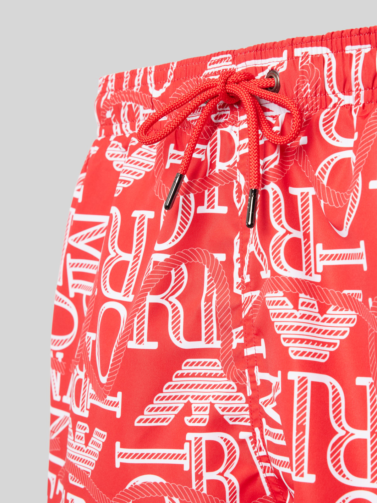 Costume da Bagno uomo a pantaloncino Emporio Armani Rosso con Stampa Logo – Taglia 54 - immagine 6