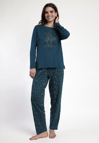 Pigiama Donna marca Admas modello Minnie Mouse in Caldo Cotone – Blu Ottanio