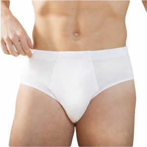 Slip Uomo marca Garda modello midi con fianco alto Art. 0954 in 100% puro Filo di Scozia – Bianco