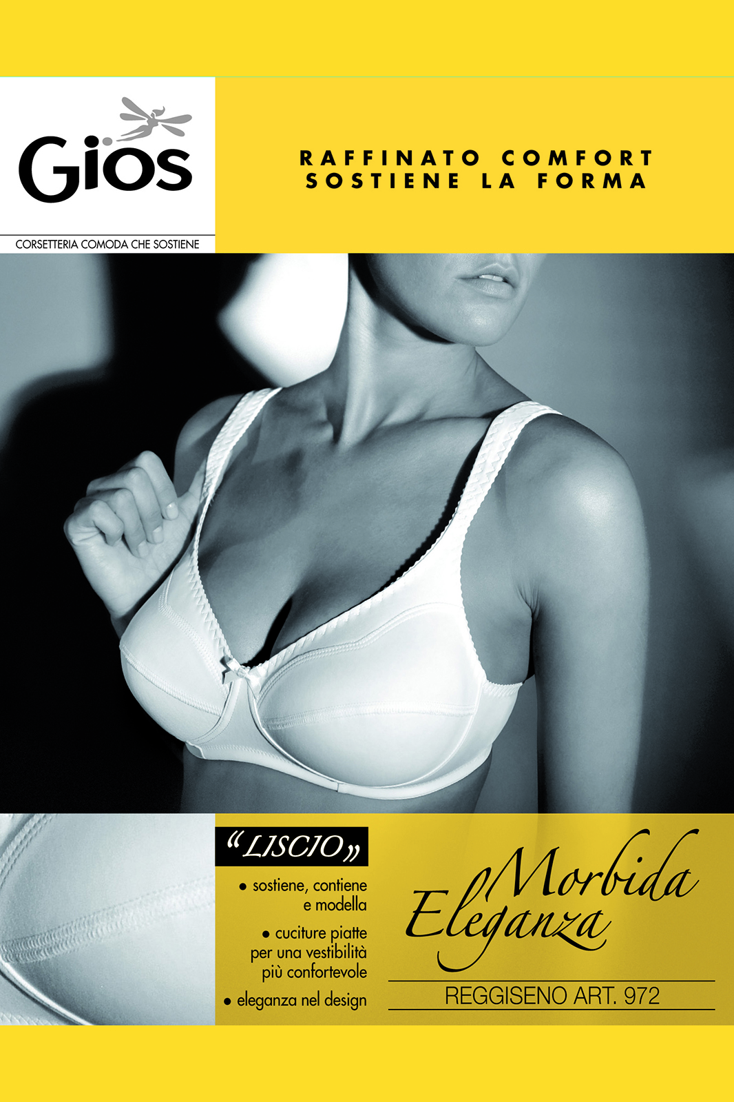 Reggiseno in cotone Gios serie Morbida eleganza articolo 972 sfoderato senza ferretto - immagine 2