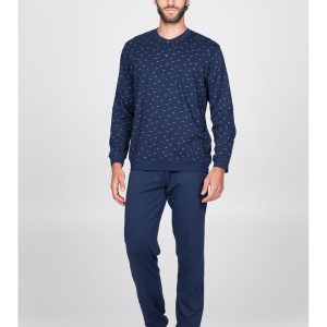 Pigiama uomo marca Alpina modello fantasia Delfino in puro cotone makò