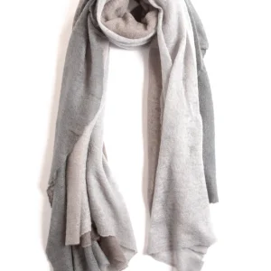 Sciarpa Mirror in the Sky in cachemire grey CLOUD KNITTED SHAW