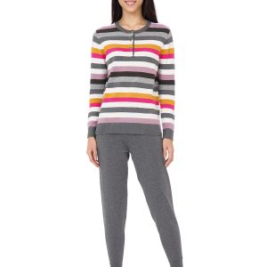 Pigiama donna marca Ragno in misto viscosa fant. Ardesia