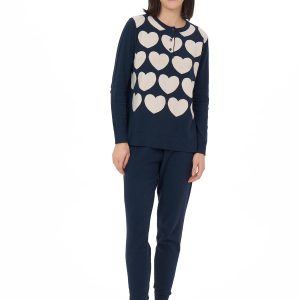 Pigiama donna marca Ragno in misto viscosa fant. Bleu