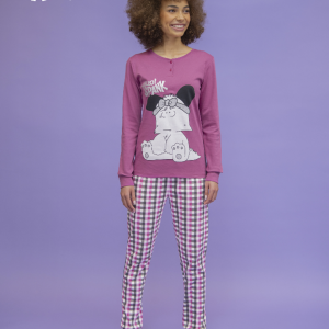 Pigiama donna marca Sabor modello Hello Spank in caldo cotone