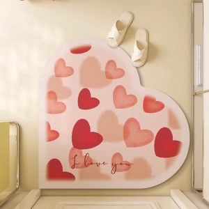 Tappeto bagno/cucina/casa a forma Cuore dimensioni 70X80 CM super assorbente