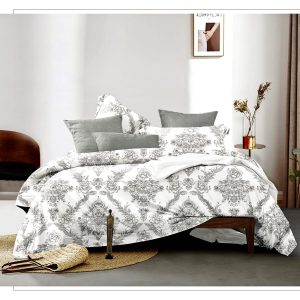 Copripiumino matrimoniale modello “geometrie di fiori”