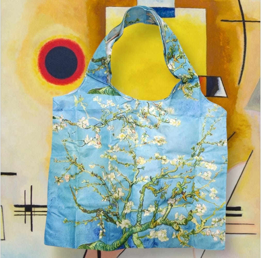 Shopping bag serie “quadri d’autore” modello “Mandorlo fiorito” di Vincent Van Gogh - immagine 2