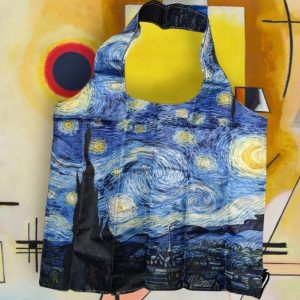 Shopping bag serie “quadri d’autore” modello “Notte Stellata” di Vincent Van Gogh