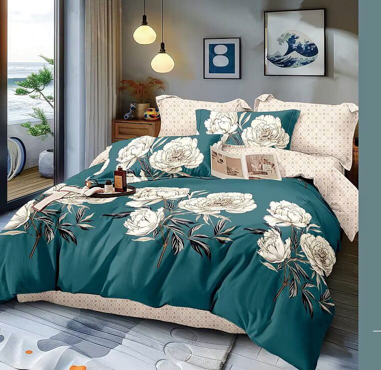 🌸 Copripiumino matrimoniale Peonia in Fiore – Eleganza Naturale per la Tua Camera da Letto - immagine 2