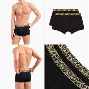 Bipack boxer parigamba Emporio Armani serie oro in cotone elasticizzato