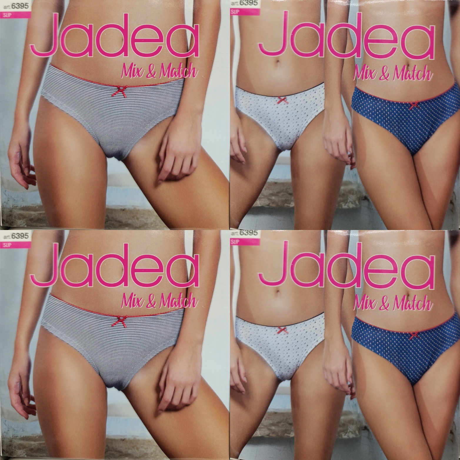 Slip donna marca Jadea in set di 3 pezzi colorati