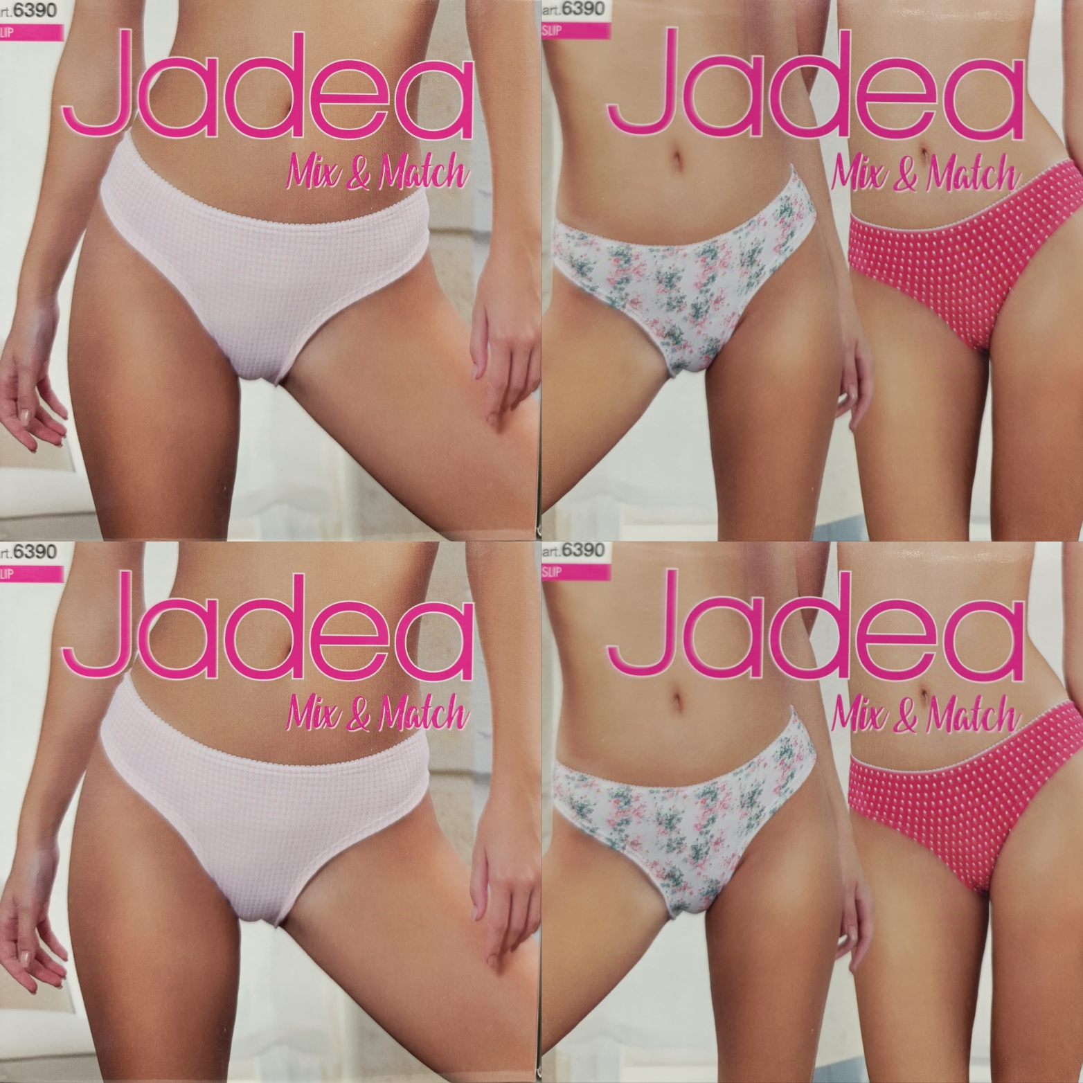 Slip donna marca Jadea in set di 3 pezzi colorati