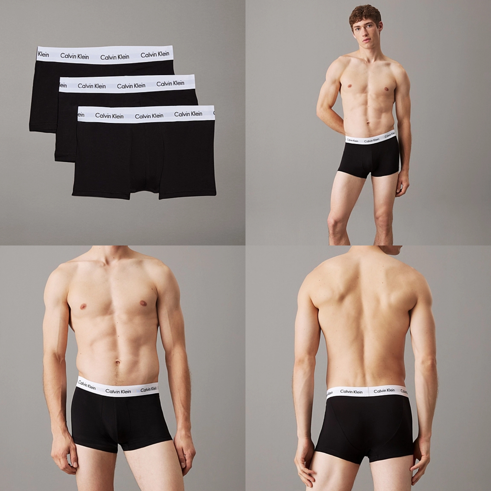 Boxer uomo Calvin Klein in cotone elasticizzato in confezione da 3 pezzi - immagine 4