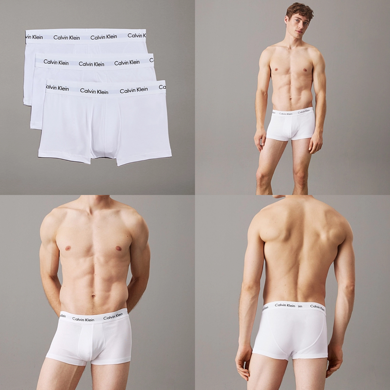 Boxer uomo Calvin Klein in cotone elasticizzato in confezione da 3 pezzi - immagine 3