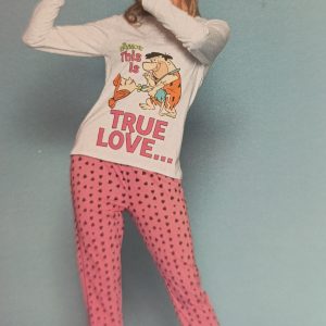 Pigiama donna marca Sabor modello The Flintstones in cotone leggero