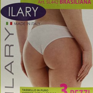 Slip donna marca Ilary modello brasiliano in microfibra in confezione da 3 pezzi