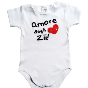 Body mezza manica con stampa "Amore degli Zii"