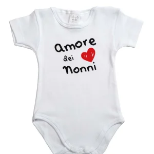 Body mezza manica con stampa "Amore dei nonni"