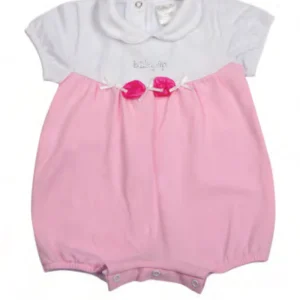 Pagliaccetto in cotone jersey con applicazione strass