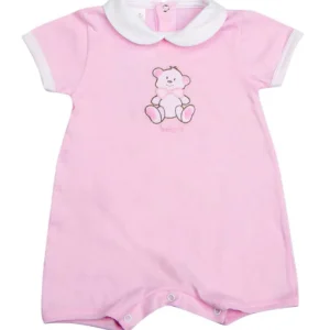 Pagliaccetto in jersey con ricamo orsetto