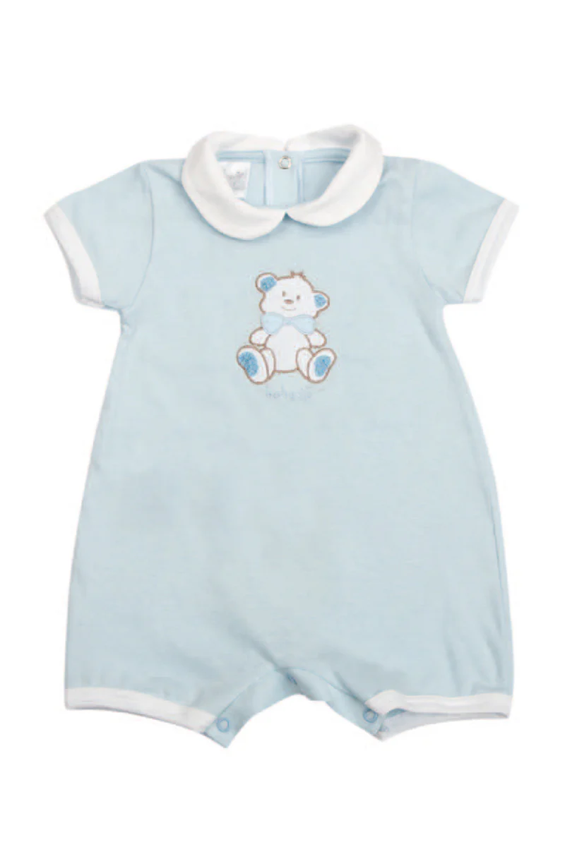 Pagliaccetto in jersey con ricamo orsetto - immagine 2