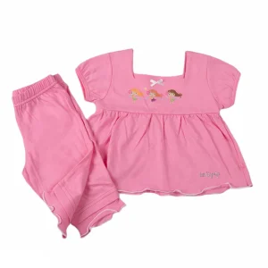 Pigiama corto bimba mezza manica in cotone con stampa