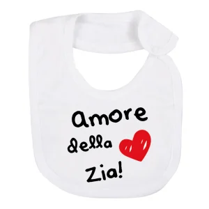 Bavetta in cotone con stampa "amore della zia"