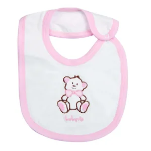 Bavetta in jersey con ricamo orsetto