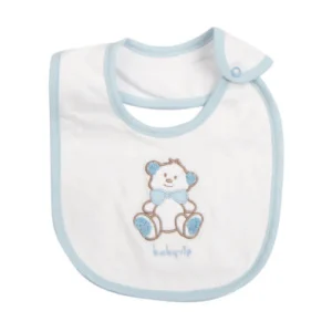 Bavetta in jersey con ricamo orsetto