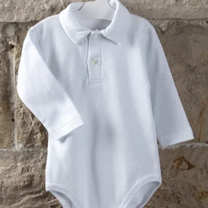 Body manica lunga modello polo con colletto a punta in cotone caldo