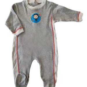 Tutina manica lunga in cotone con stampa