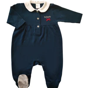 Tutina in piquet con fiocchettino e strass