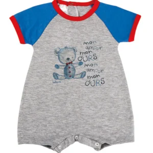 Pagliaccetto mezza manica in cotone con stampa