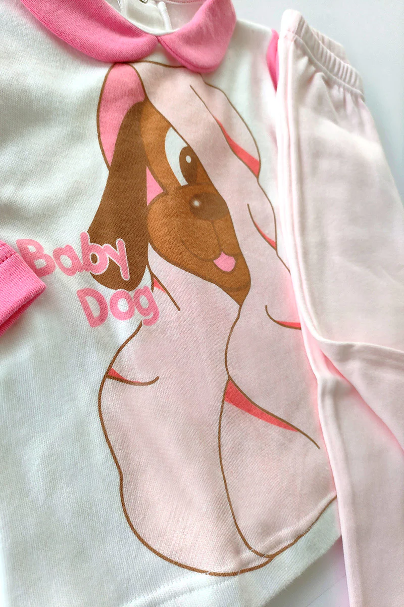 Pigiama bimba in caldo cotone con stampa - immagine 3