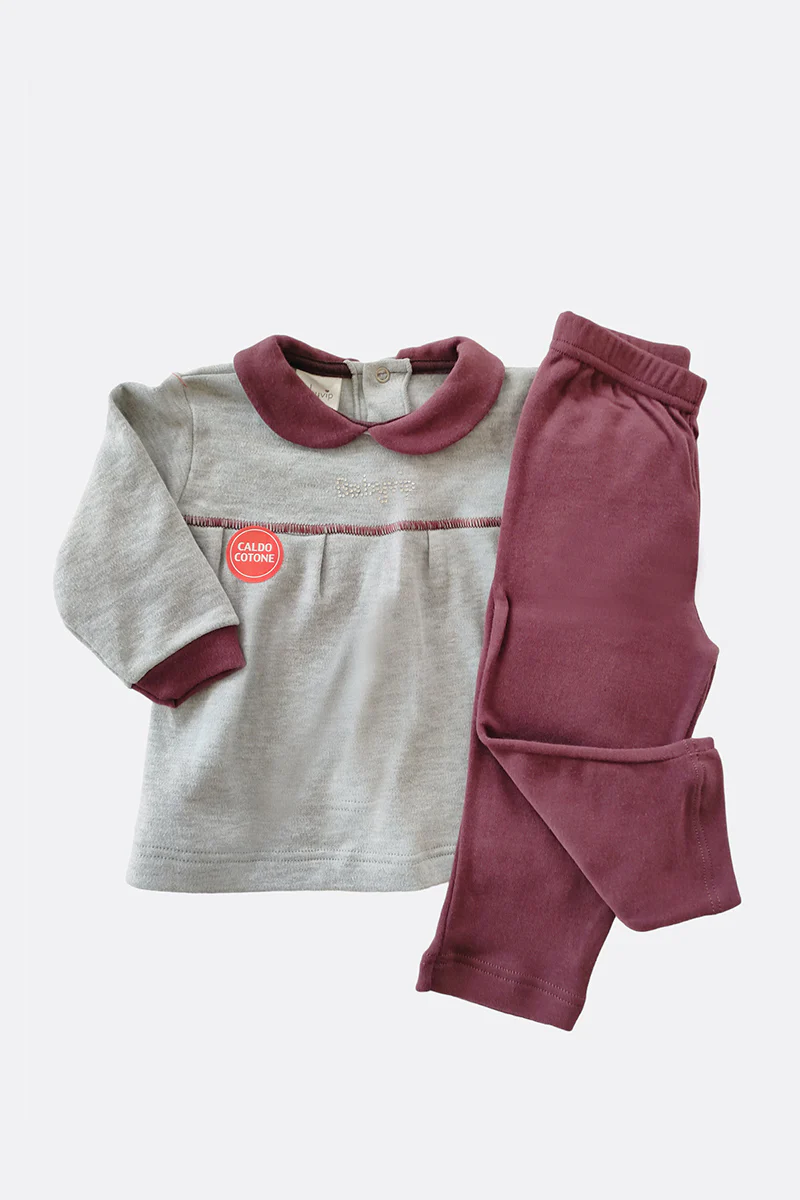 Pigiama bimba in caldo cotone con stampa