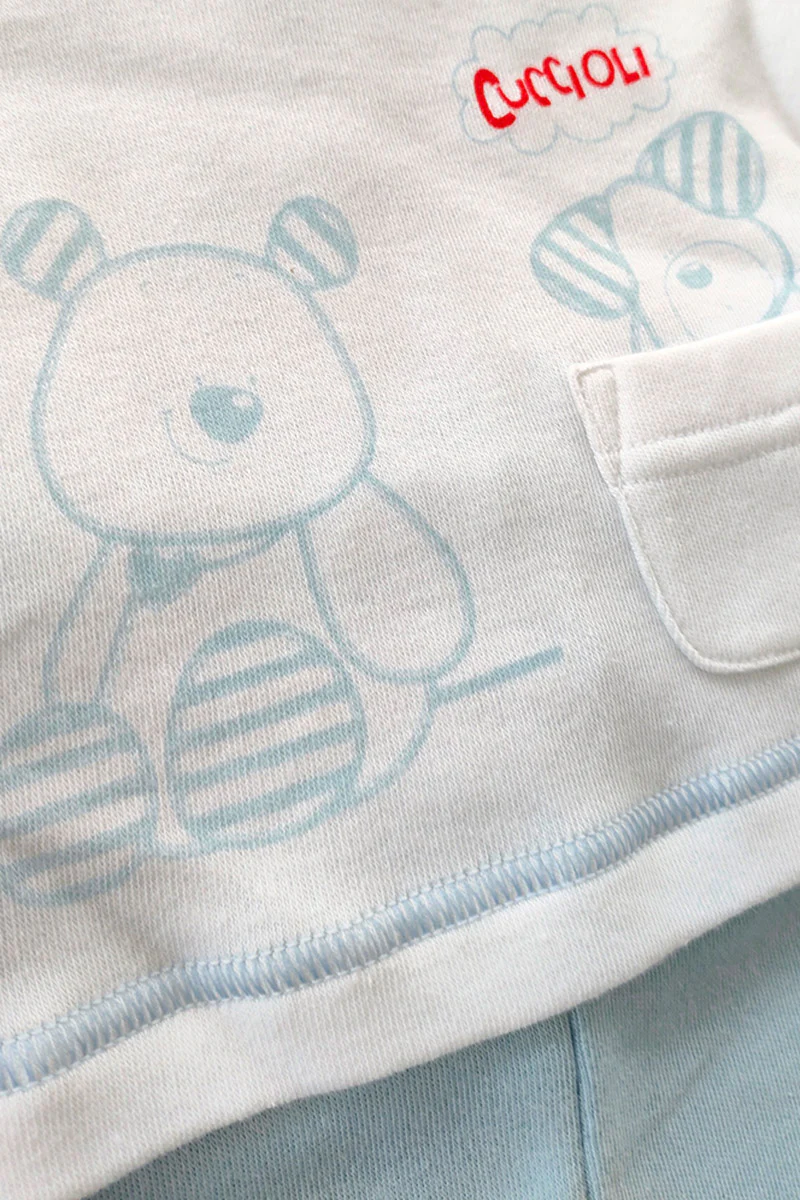 Pigiama neonato/a in caldo cotone con stampa - immagine 3